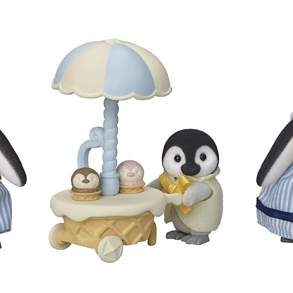 Calico Critters PENGUIN Family Ice Cream Cart Sylvanian Families From Japan FS45 - Picture 2 of 10